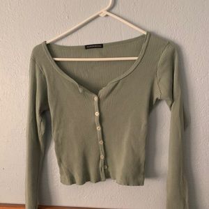 Sage green zelly long sleeve top from brandy